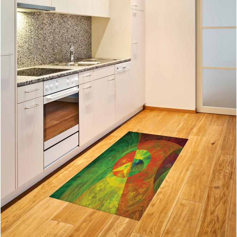 Psychedelic High Density Long Fiber Poly Threads Decorative Area Rug Carpet, Rectangle 2'7" x 5'