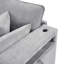 Canapé modulaire moderne en forme de U avec repose-pieds mobile, accoudoirs de rangement et ports USB, gris-1558918751