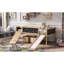 Lit mezzanine simple - Bois de pin, grimpeur, glissade et bac de rangement-864426533
