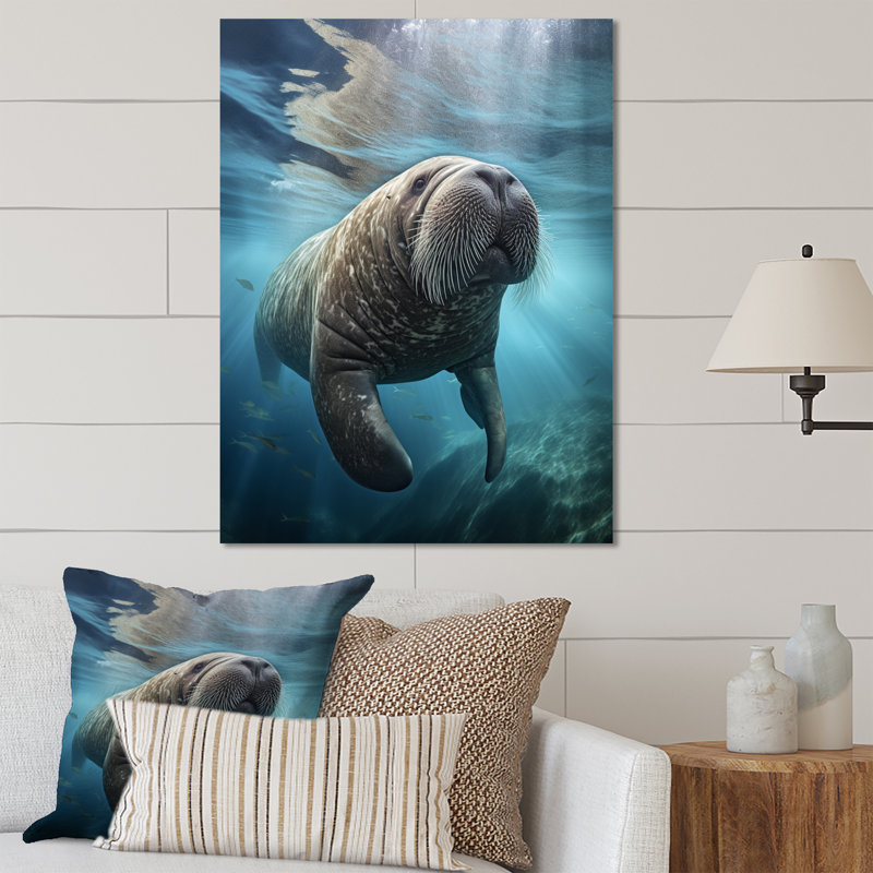 " Walrus Ocean Wanderer I ", 32" H x 16" W x 1" D