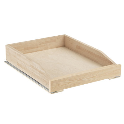 Rashun Single Pull Out Cabinet Organizer Soft Close Slide Out Wood Drawer Storage Shelves