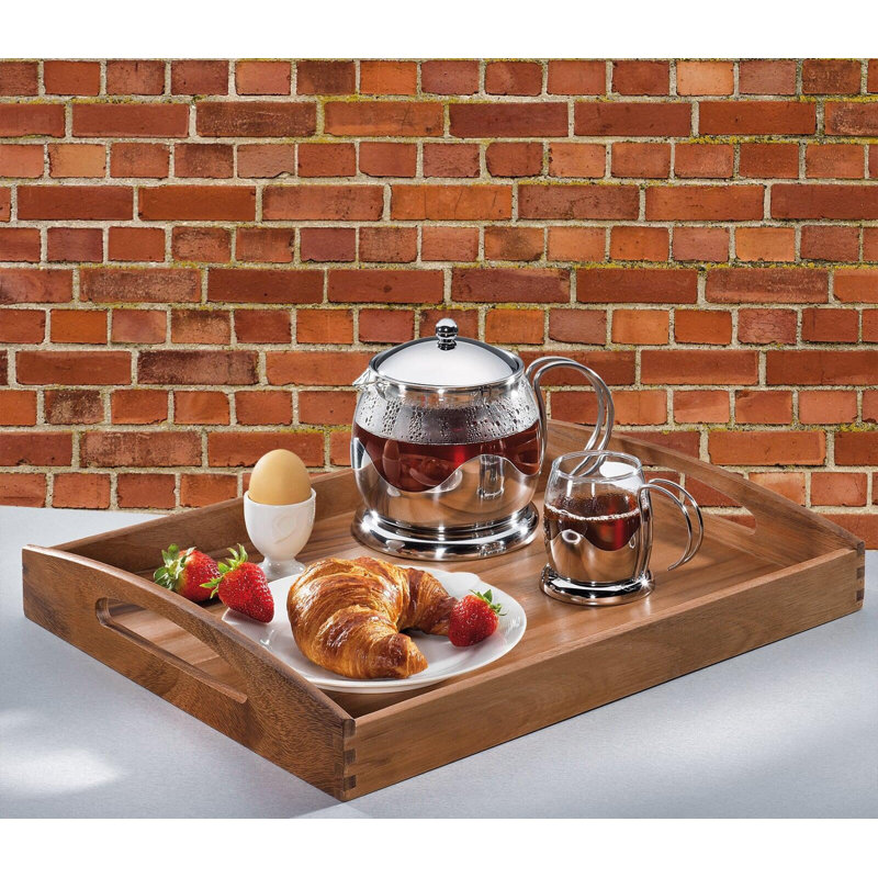 Plateau en bois d'acacia Loon Peak® Kailene, H 2,75 po x L 17 po x l 14 po