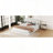 Queen Upholstered Platform Bed, White