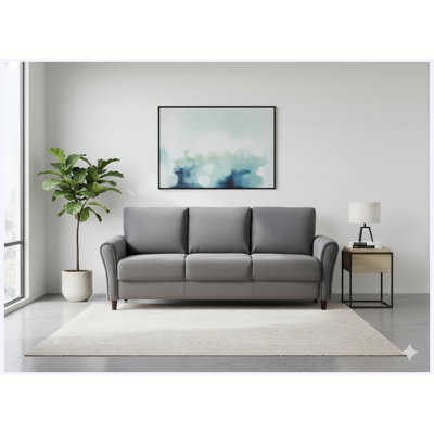 Patricia Mid-Century Streamlined Curved Arm 3-Seater Sofa