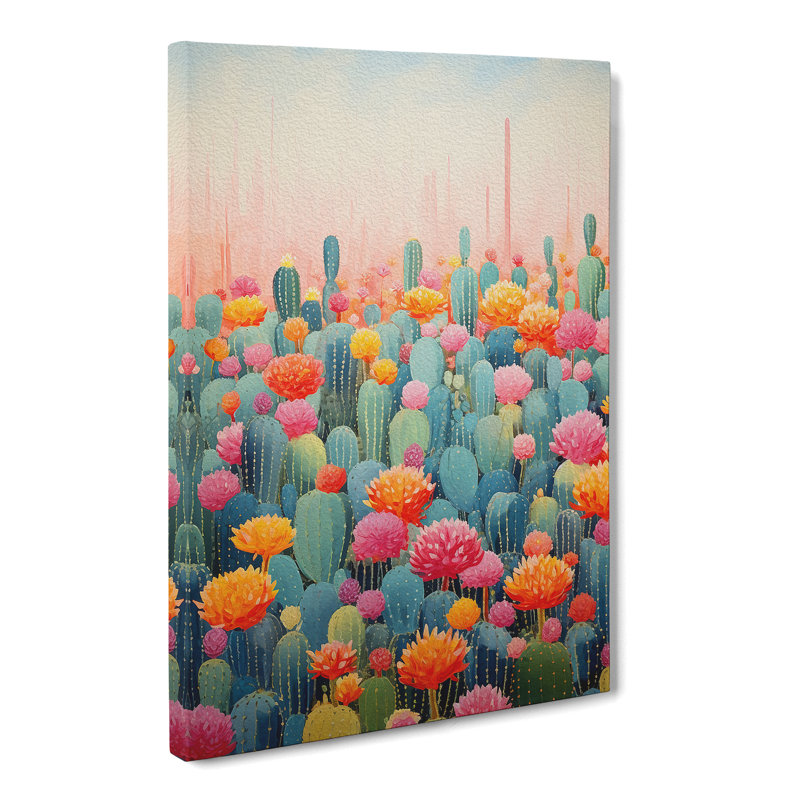 Cactus Colour Field - Wrapped Canvas, 76cm H x 50cm W x 3cm D