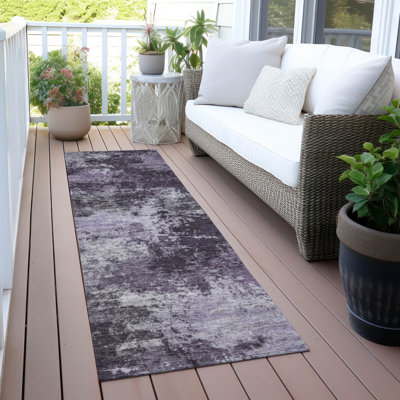 Tapis mauve lavable à la machine intérieur / extérieur Xhevrie