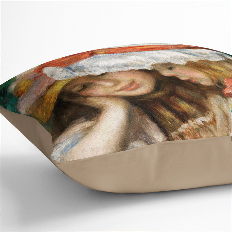 Two Girls Reading Scatter Cushion, Stone, 40cm H x 40cm W x 15cm D
