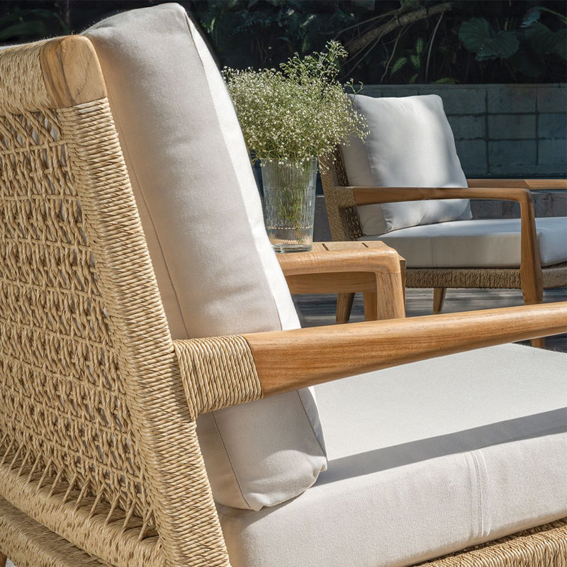 Barcelona Lounge Chai With Cushion, Canvas
