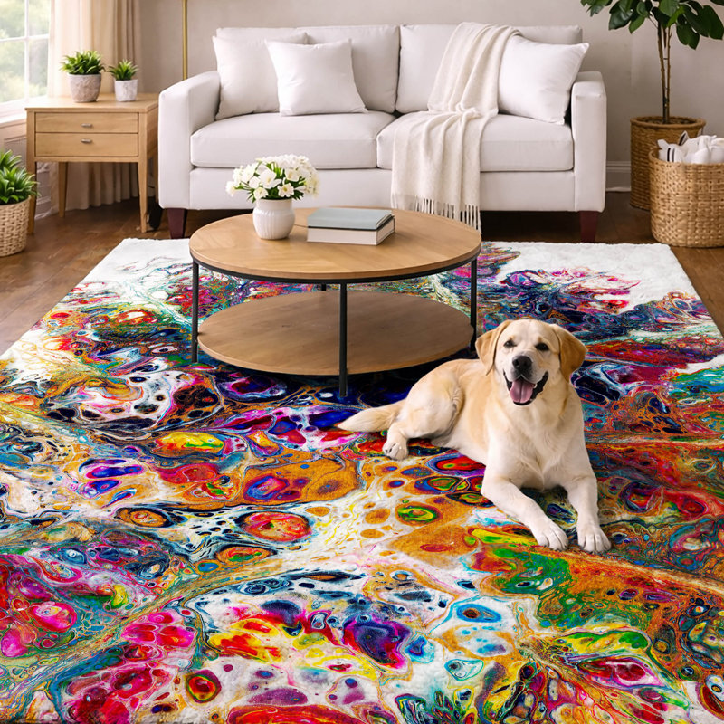 Tapis à poil long de qualité supérieure lavable à la machine ADS46, 3 pi x 5 pi