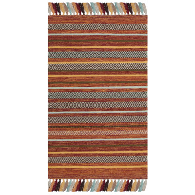 Saleem Handwoven Cotton Rust Area Rug