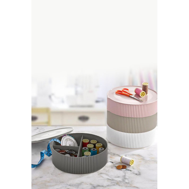 Ensemble de bacs de rangement en plastique, Blanc