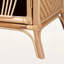 Table de chevet en rotin brun naturel à 2 tablettes avec porte H 23,41 po x l 21,78 po x P 15,56 po Zane