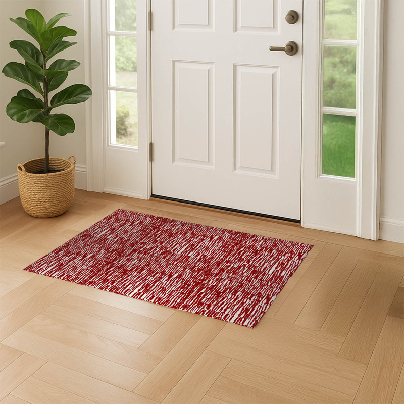 Strands Indoor Doormat, L 24 po x L 36 po, Cranberry Red