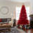 5FT Modern PVC Red Christmas Tree-1243261420
