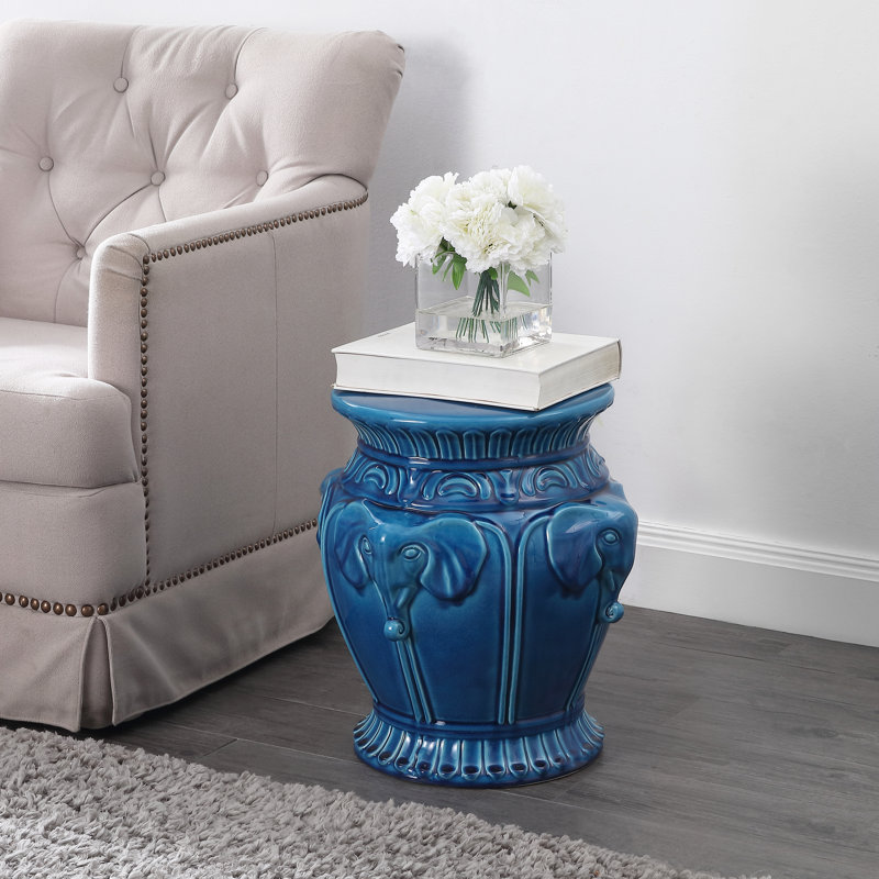 Tabouret de jardin 18 po Anita, Fissures bleues