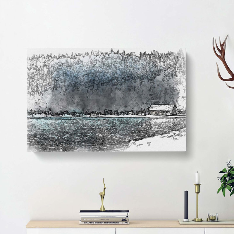 Lake Louise in Banff Canada in Abstract - Wrapped Canvas, 35cm H x 50cm W x 3cm D