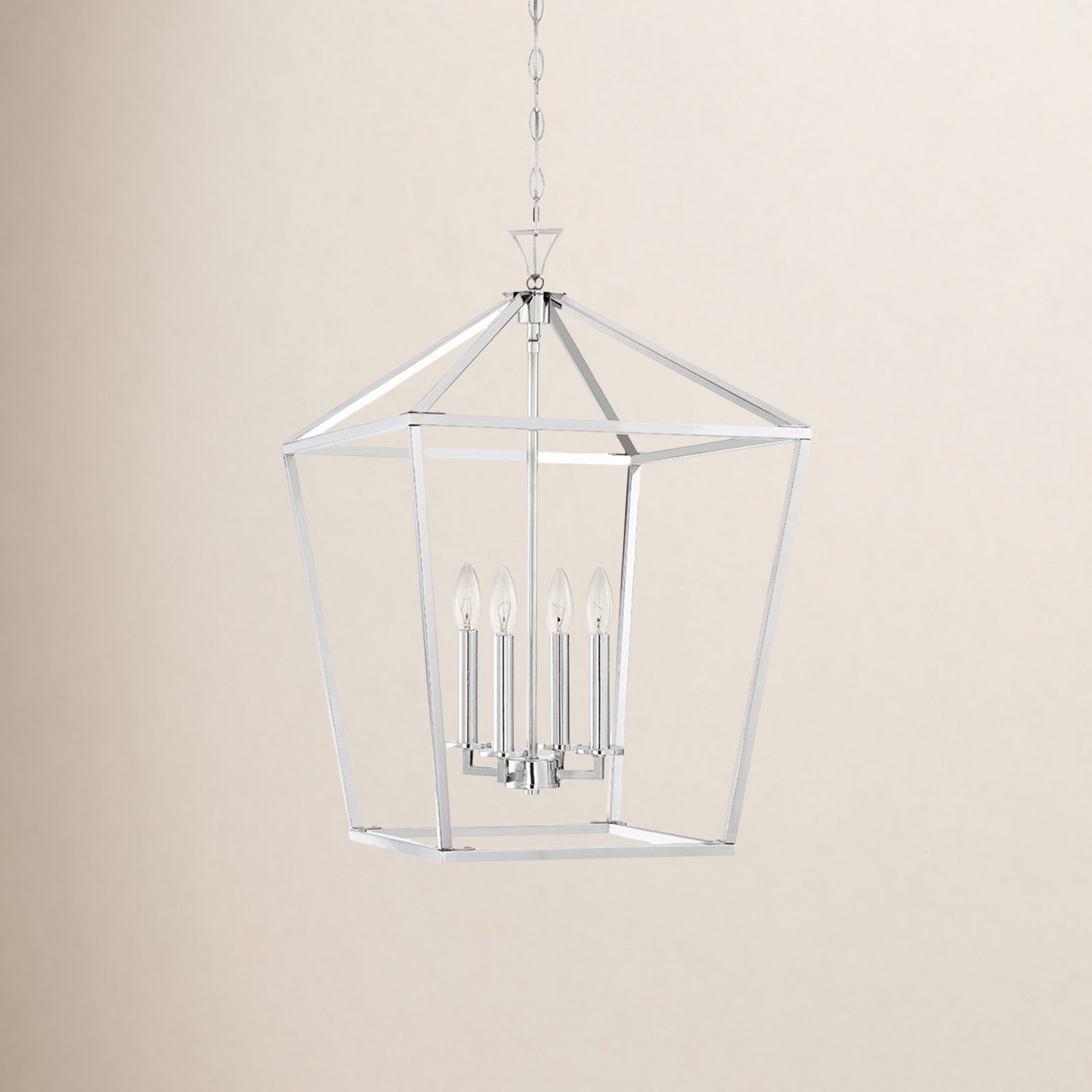 Hastings 4-Light Chandelier, Polished Nickel