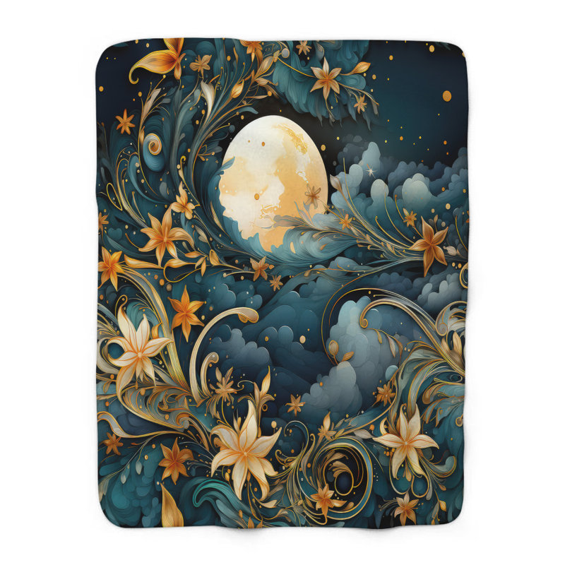 Couverture Retro Celestial Harmony, Grand lit