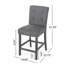Ensemble de 2 tabourets de comptoir capitonnés contemporains en tissu, 26 po-515524870