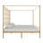 King Size Metal Canopy Bed Frame with Headboard and Footboard -602410930