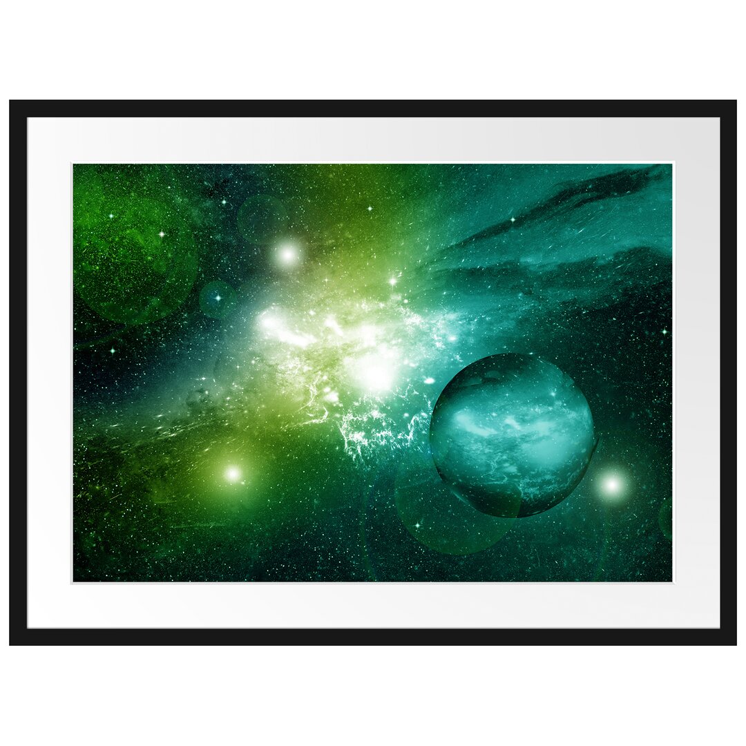 Gerahmtes Poster Sternenstaub Gasnebel Galaxie