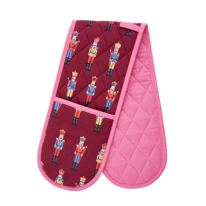 Christmas Nutcracker Cotton Kitchen Double Oven Glove