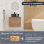 Ensemble de meuble-lavabo mural 23 5/8 po - 5 options de lavabo couleur, plateau en pierre reconstituée et armoire de rangement à fermeture en douceur (type E)