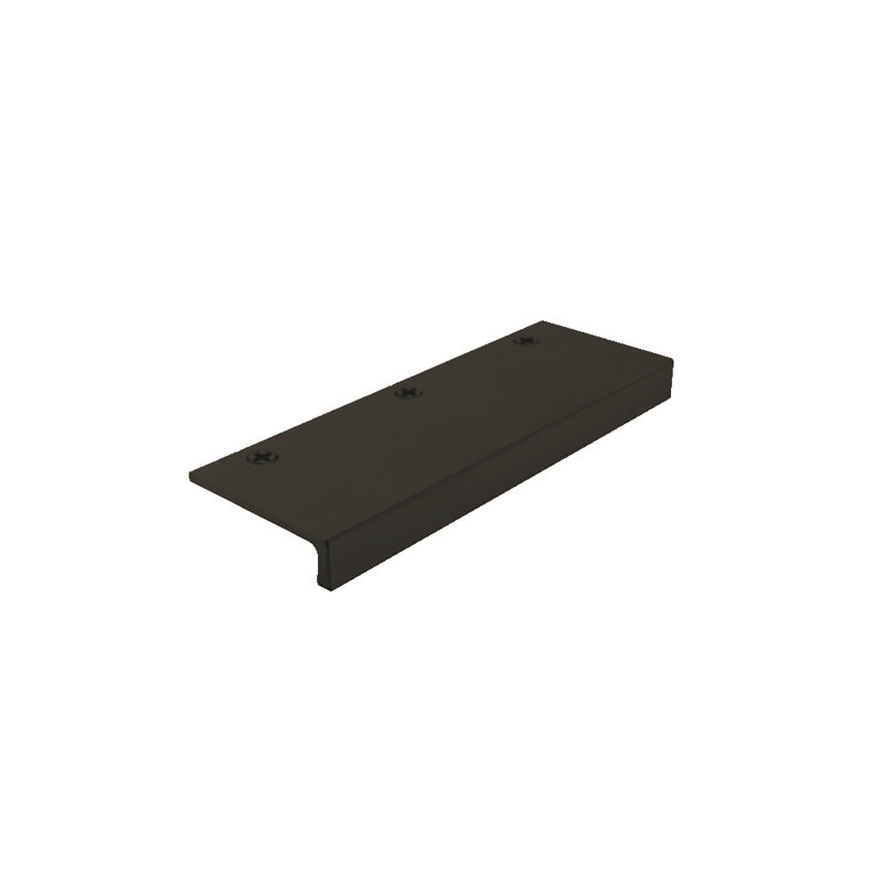 Emtek Rustic Modern Edge Pull 4 1/2" Centre-to-Centre, Flat Black Bronze
