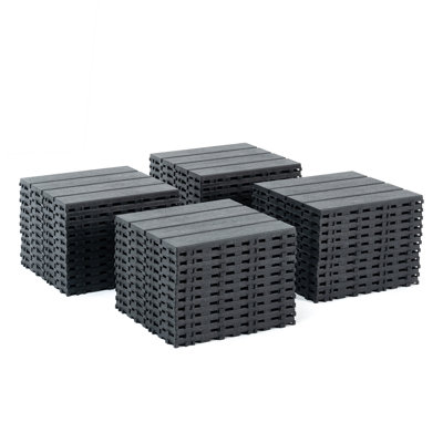12'' x 12'' Plastic Interlocking Deck Tiles