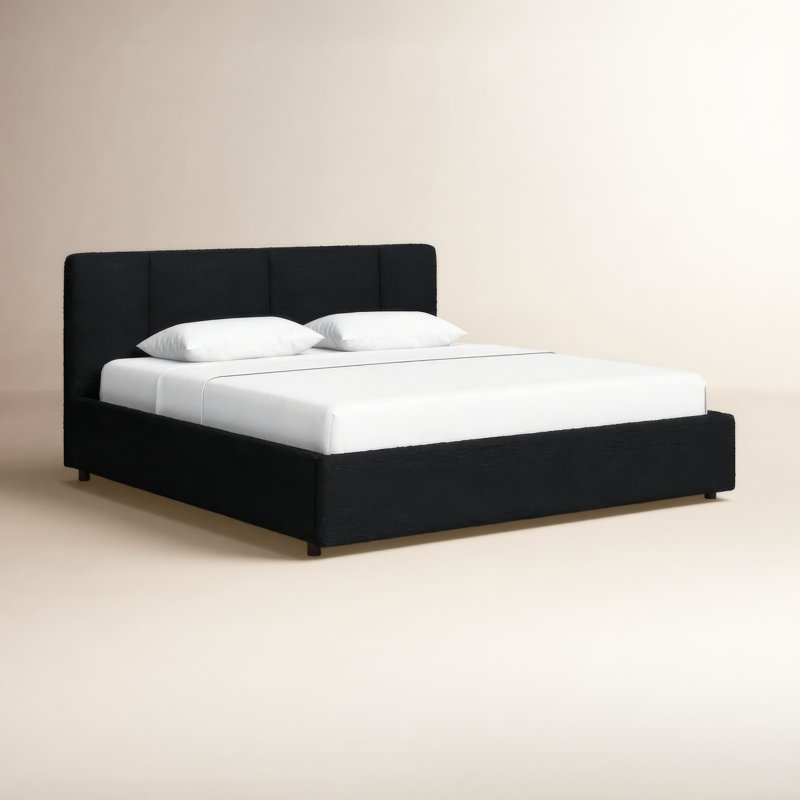 Ruthie Upholstered Bed, King, Black