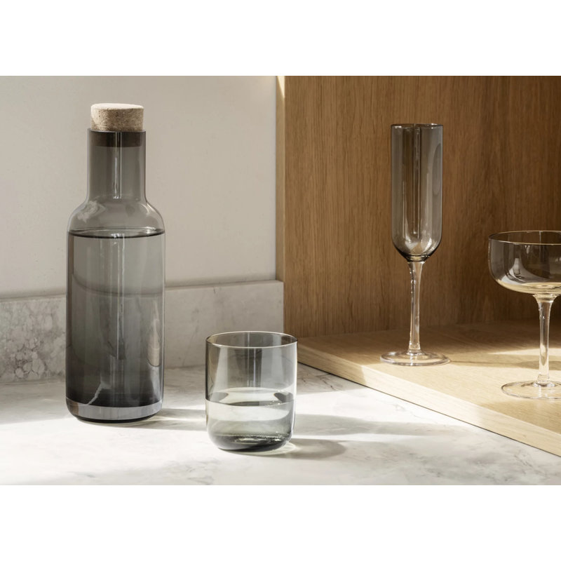 FUUMI Champagne Glasses - 7.4 Ounce - Set of 4 - Coffee Colored Glass, Coffee