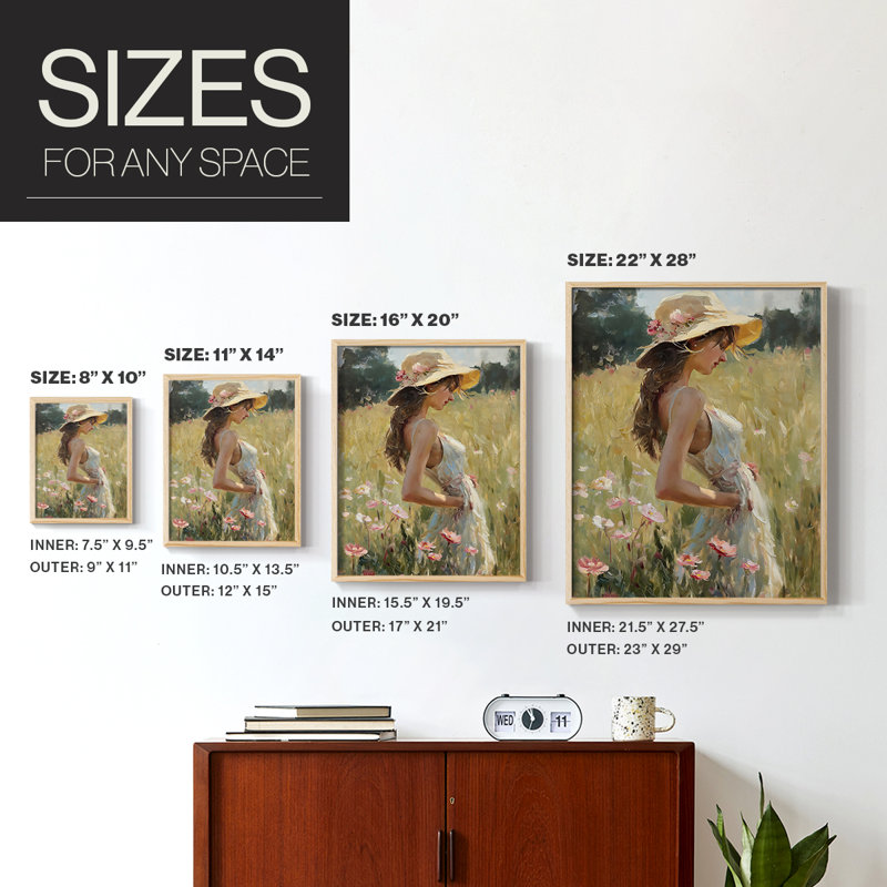 Reproduction encadrée WOMEN Series CCLxxxi - bois massif, Naturel, H 21 po x l 17 po