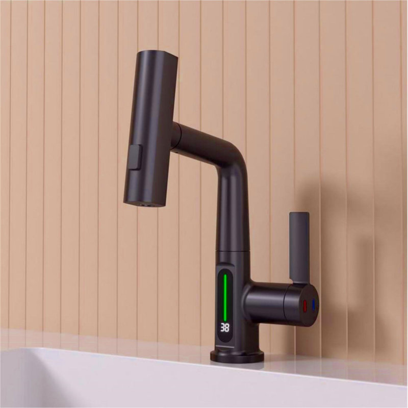 Single-Hole Single-handle Bathroom Faucet, Matte Black