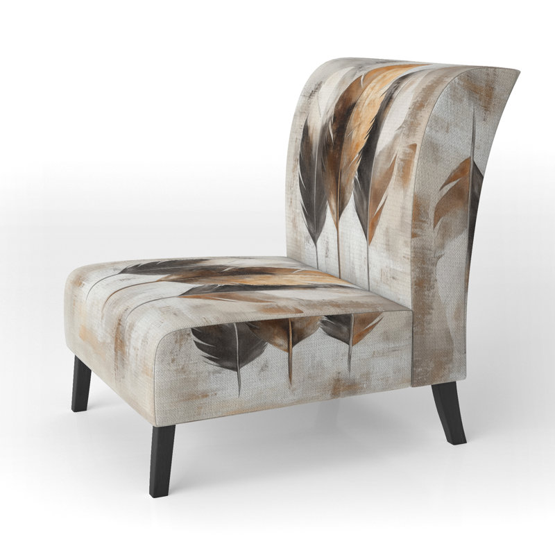Fauteuil de chambre Boho Feather, Pantoufle sans accoudoirs