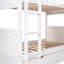 Lit superposé simple avec mezzanine et tiroirs en blanc - Mobilier de chambre à coucher moderne