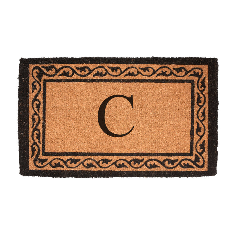 Monogram Mat Outdoor Doormat, 2'6" x 4', C