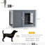 Cage pour chien, chenil d'intérieur pour animaux avec portes doubles, gris pour petits et moyens chiens, cage de table d'appoint en fil de fer, meubles