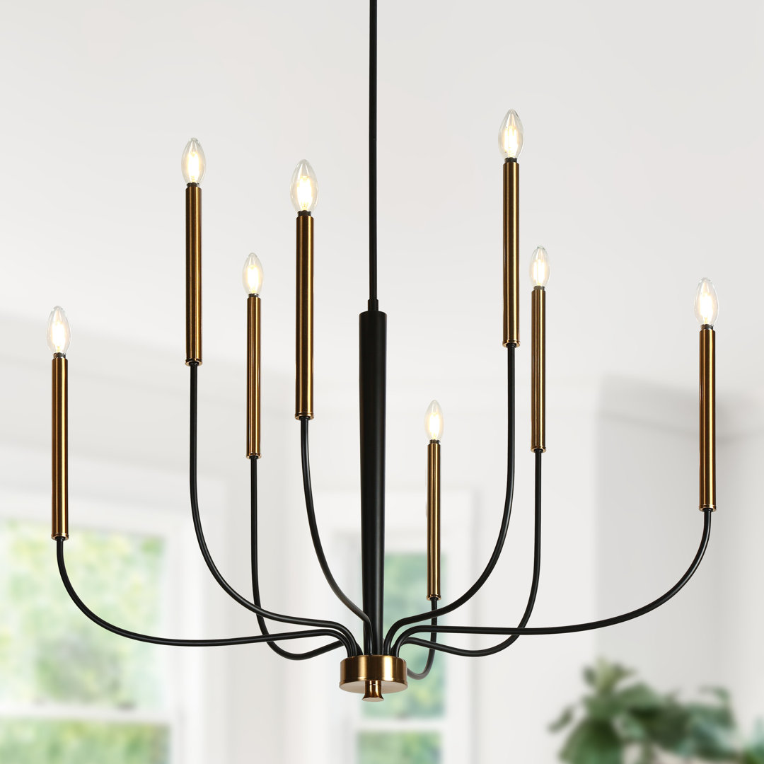 Jacinta 8 - Light Dimmable Large 37" Modern Classic / Traditional Dining Room Chandelier Laurel Foundry Modern Farmhouse®