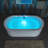 66.5" x 32" Whirlpool Water Jetted & Air Bubble Heated Soaking Combination Bathtub with Tub Filler