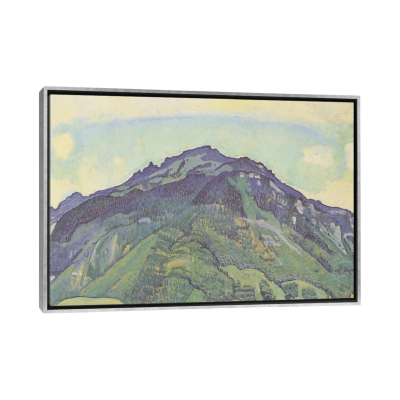 Schynige Platte - 1909 - Reproduction d'art mural - Toile encadrée, 48 po x 32 po, Toile avec cadre, Argent