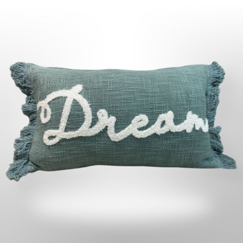 Coussin en coton Ls Walden, Sarcelle