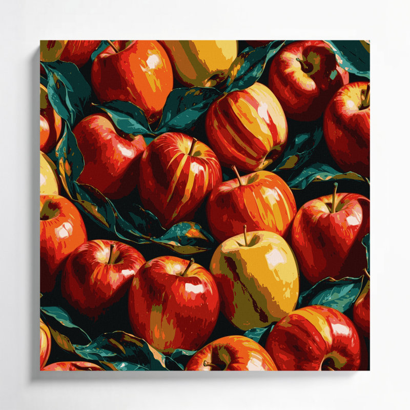 Art mural sur toile, "Fruit Apple Gala", H 16 po x l 16 po