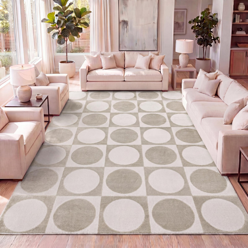 Tapis beige / crème Makhia, Rectangle 7 pi 10 po x 10 pi