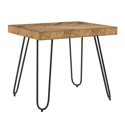Solid Wood Top End Table