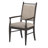 Cipolla Wood Finish Beige Fabric Arm Chair-105513481