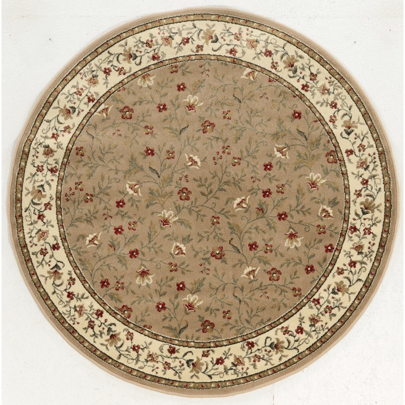 Tapis beige Joliet, Rond 8 pi