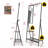 Coat Rack With Mirror, Multifunctional Hall Tree With Shoe Storage,  Aluminum Frame, For Living Room Bedroom 73X32x15", Industrial Style