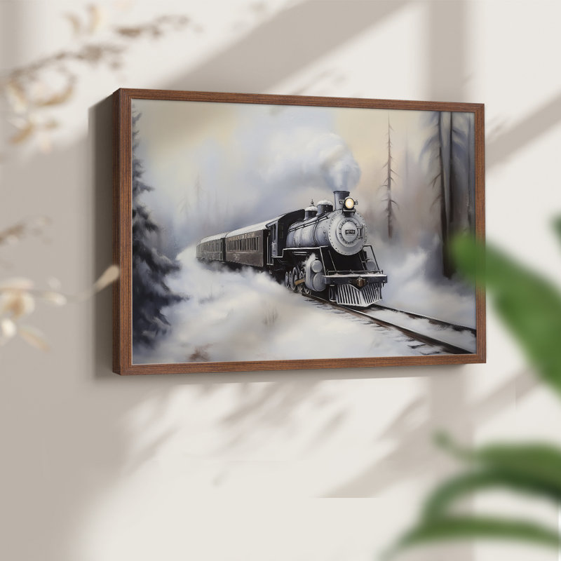 Chirstmas Art-CMIV -Framed Print - Restickable, Noyer, H 16 po x l 20 po