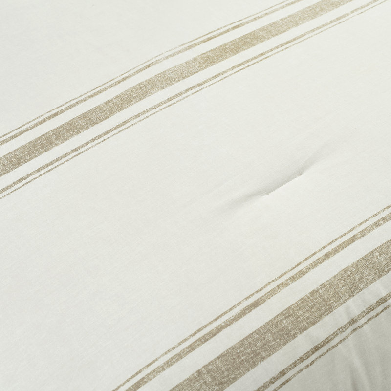 Gilroy Cotton Striped Comforter, Twin-XL, Yellow