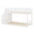 Twin Over Twin Wooden Bunk Bed With Storage Compartments-792959463